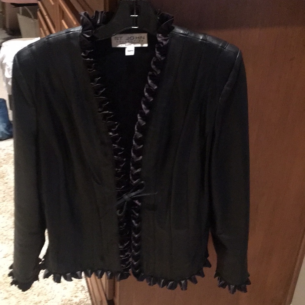 St John Collection leather jacket